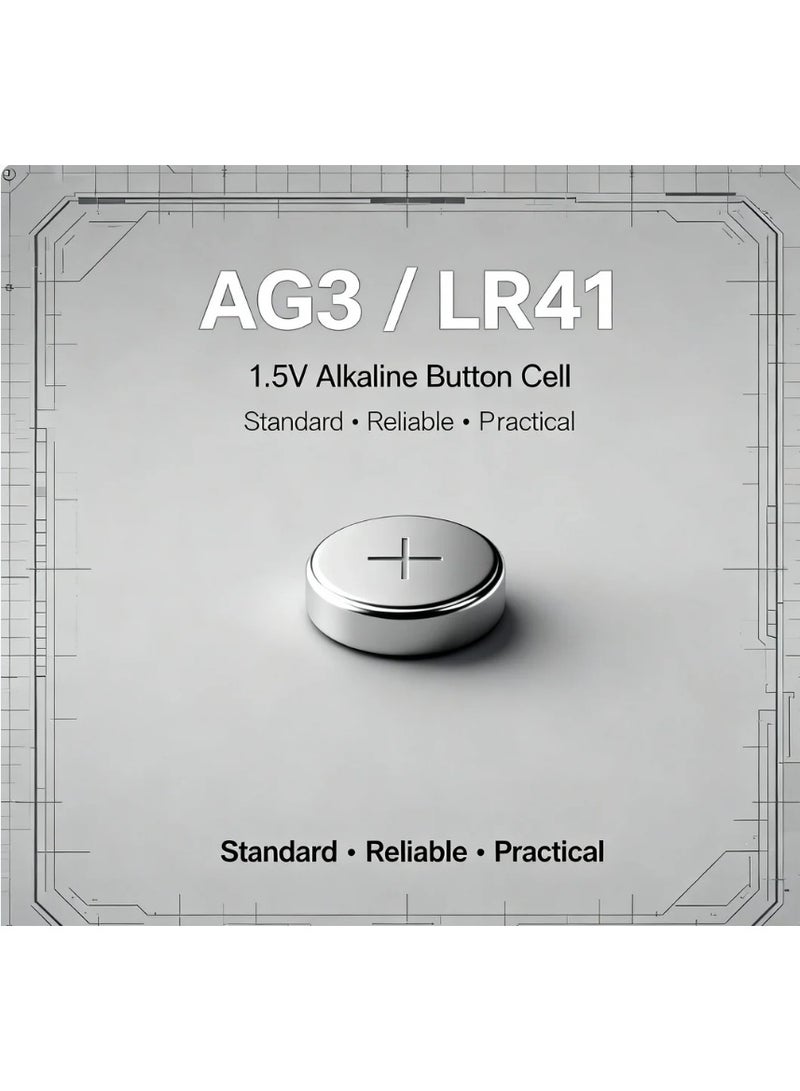 وبوت جي سي سي بطارية زر قلوية AG3 LR41 بجهد 1.55 فولت – عبوة 20 حبة (2 عبوات × 10) | متوافقة مع LR41 / 192 / 384 | بطارية صغيرة للساعات، الآلات الحاسبة، مؤشرات الليزر والأجهزة الإلكترونية الدقيقة - Image 4